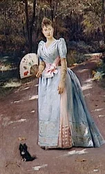 Frau im Garten